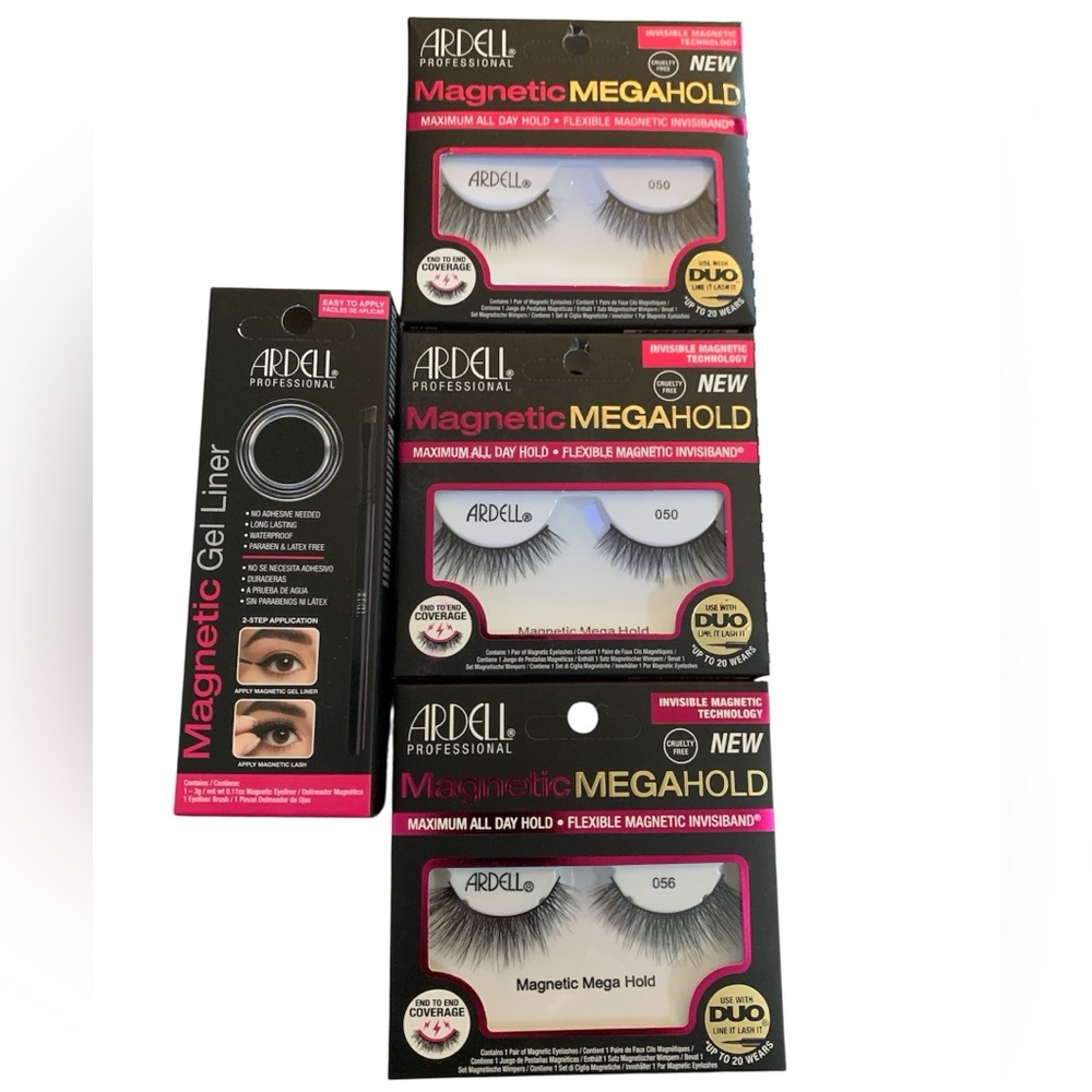 Ardell Magnetic Gel Liner with Black Lashes 
Bundle 1 056 2 050 and 1 liner